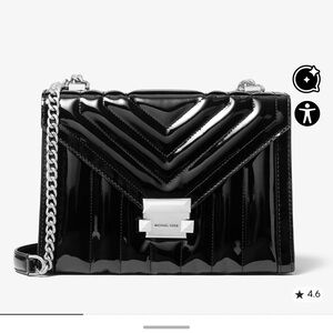 Michael Kors Black Patent Crossbody Bag